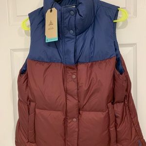 Prana Hellebore Down Colorblock Puffy Vest NWT